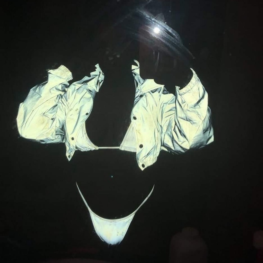Reflective Bikini and Reflective Crop Windbreaker - Picture 1 of 1